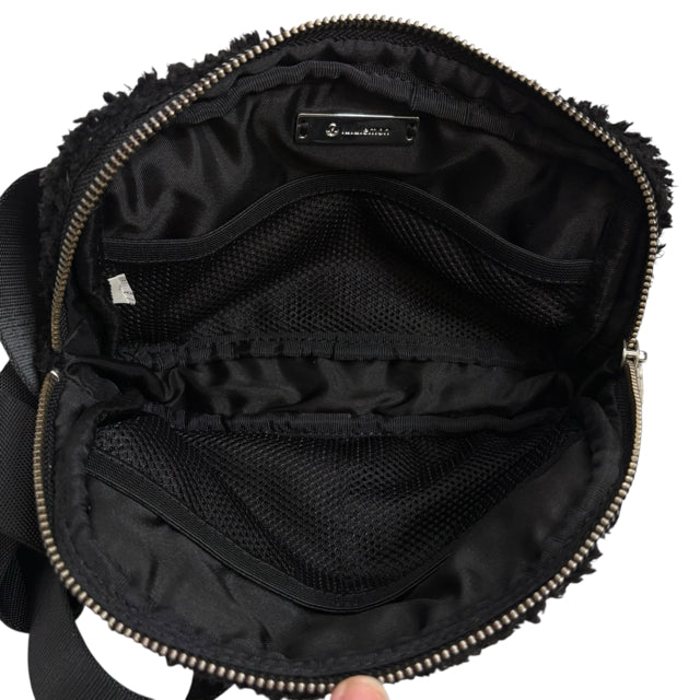 LULULEMON Black Curly Fur Waist Bag PURSE