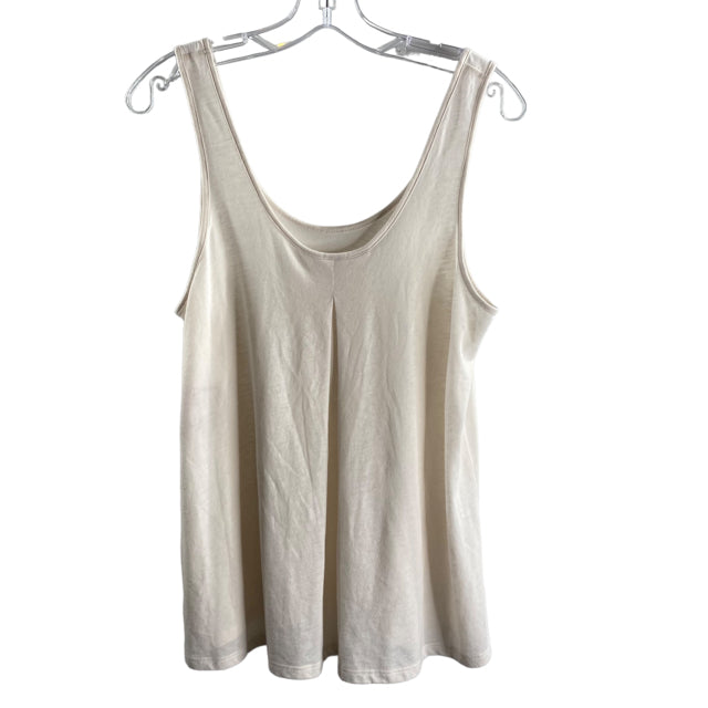 ALTERNATIVE Size MEDIUM/LARGE Cream Sleeveless Tank Cotton Blend TOP