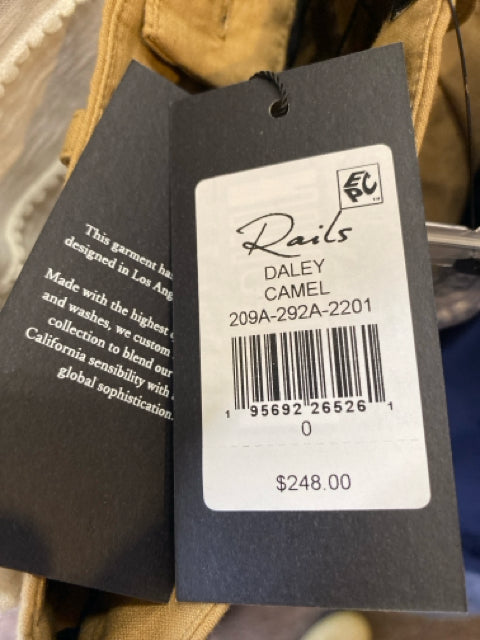 RAILS Size 0 Tan Pockets Wide Leg Cotton Blend NWT PANTS