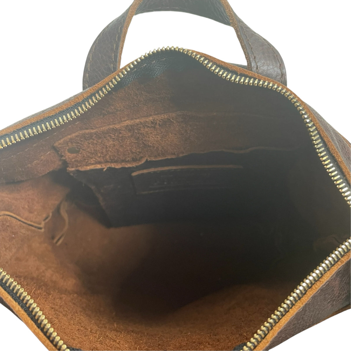 PORTLAND Brown Leather Backpack AS IS! TOTE