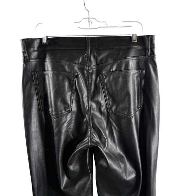 GAP Size 32 Black Faux Leather PANTS