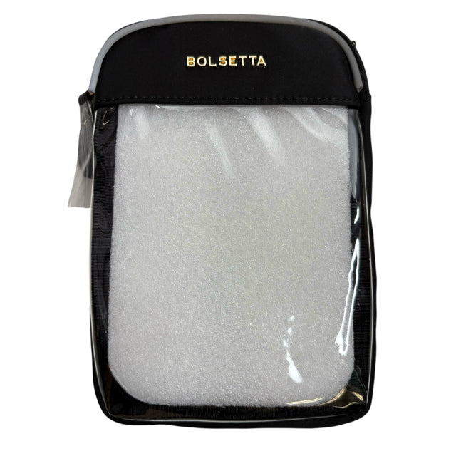 BOLSETTA Black/Clear Logo Clear Belt Bag NWOT PURSE