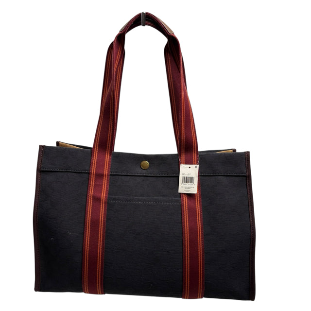 COACH Navy/Tan Monogram Canvas Tote NWT PURSE