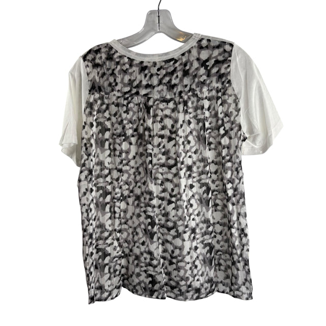 ZIA Size SMALL White Short Sleeve Round Neck NWT TOP