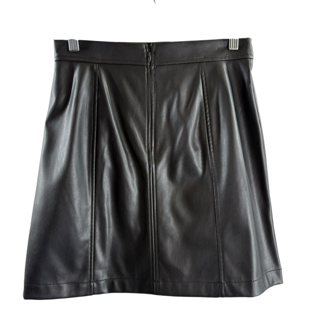 BANANA REPUBLIC Size 4 Black Mini Faux Leather NWT SKIRT
