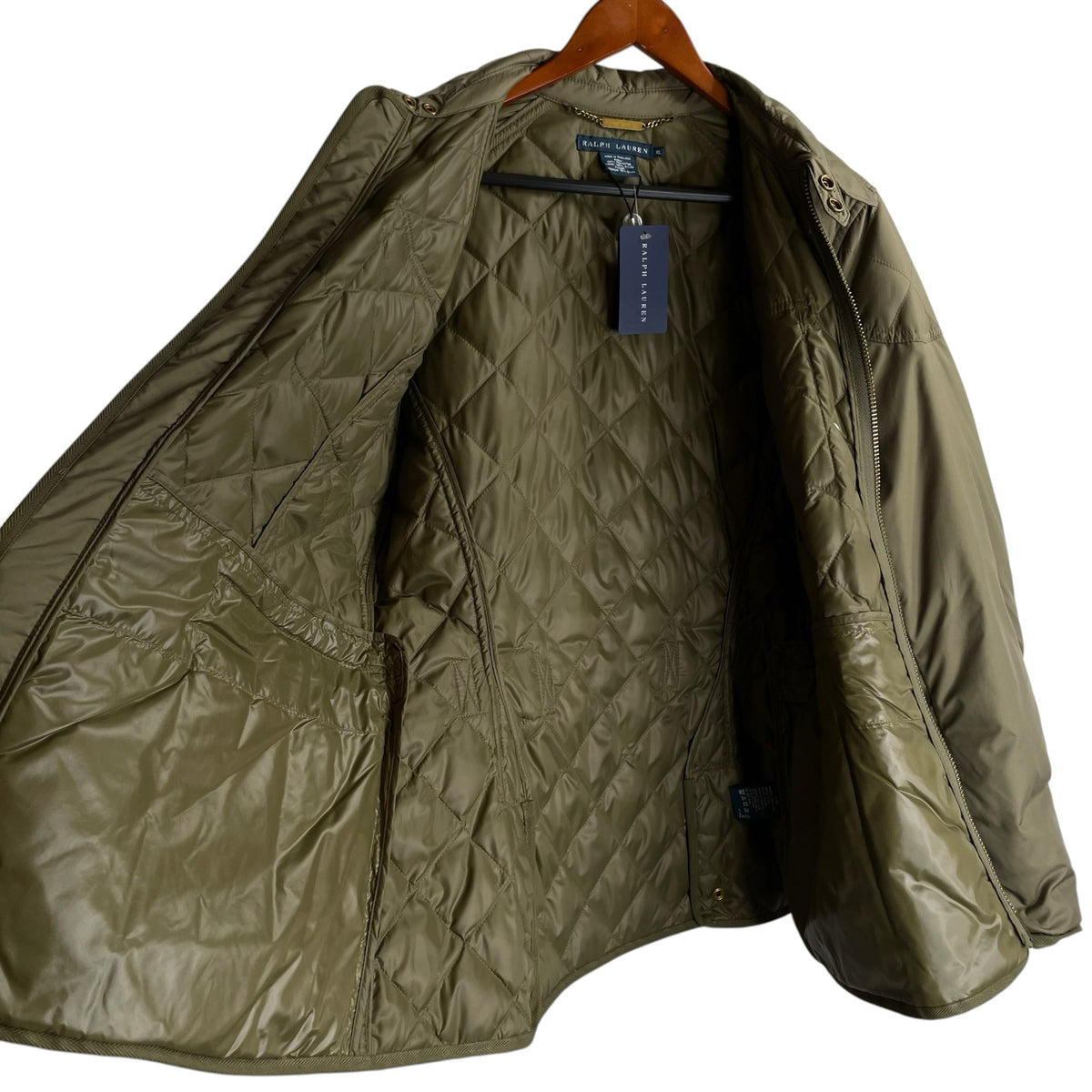 RALPH LAUREN Size X-LARGE Olive Quilted NWT JACKET