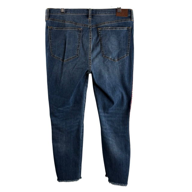 JOHNNY WAS Size 32" Blue Ribbon Detail Denim PANTS