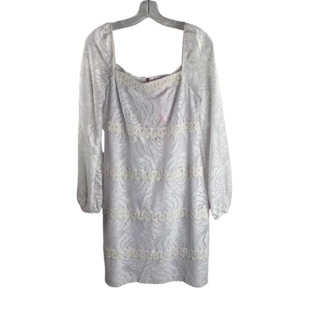LILLY PULITZER Size 10 White Long Sleeve NWT DRESS