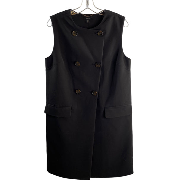 IMNYC Size SMALL Black Sleeveless Double-Breast Polyester Blend VEST