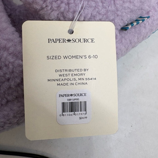 PAPER SOURCE Lavender Slipper Terrycloth NWT SHOE