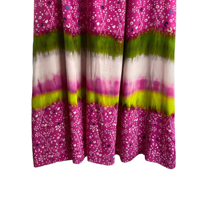 TANYA TAYLOR Size 8 Pink/Multi Print Short Sleeve Silk DRESS