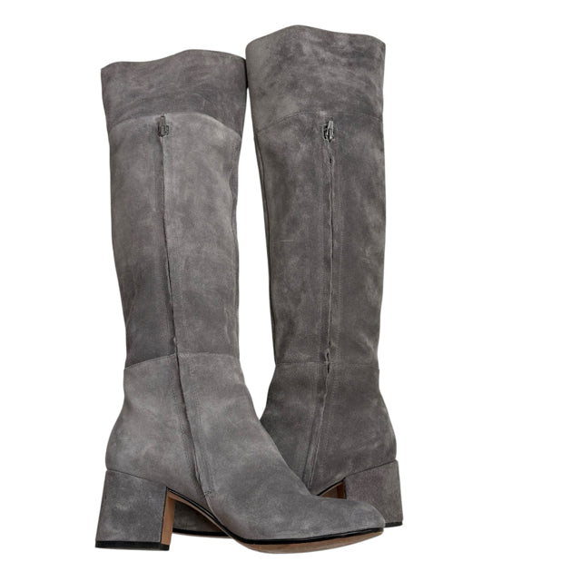 CLARKS Size 7 Gray Over-The-Knee Suede BOOT