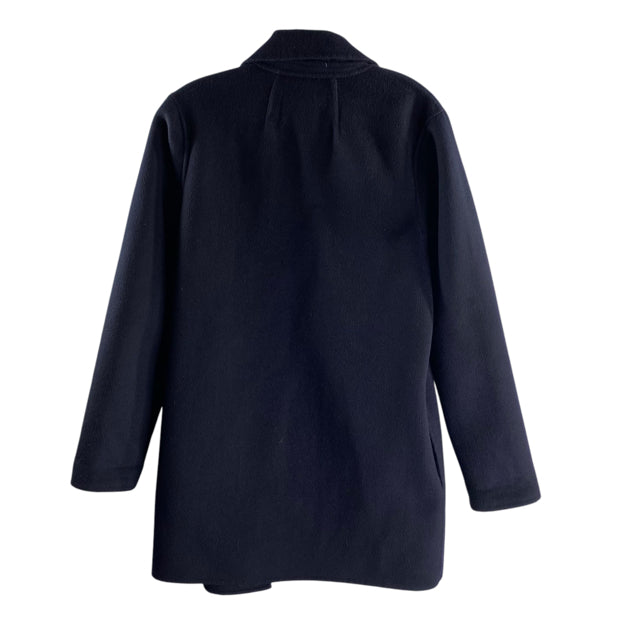 RACHEL ZOE Size MEDIUM Navy Wool Blend COAT