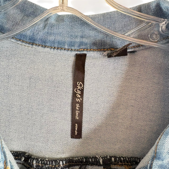 SKYE'S THE LIMIT Size 16 W Light Blue Denim JACKET