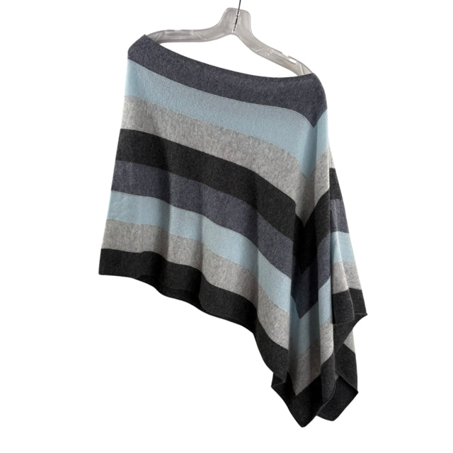 ALASHAN Blue/Gray Cashmere PONCHO