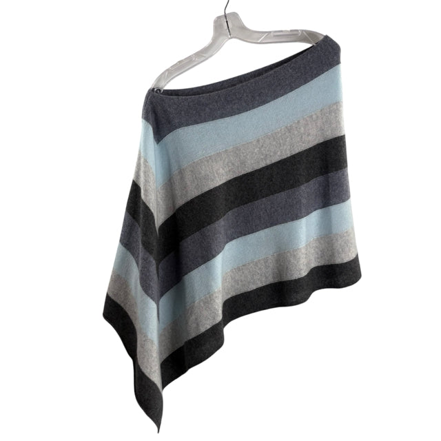 ALASHAN Blue/Gray Cashmere PONCHO