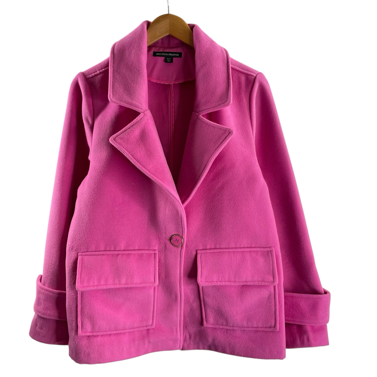 BOSTON PROPER Size SMALL Bubblegum Poly/Viscose JACKET
