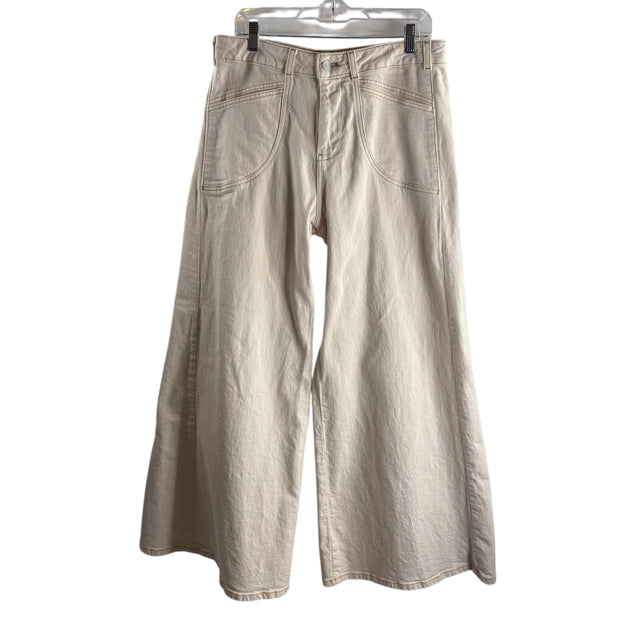 PILCRO Size 29 Cream Stitch Detail Denim JEANS