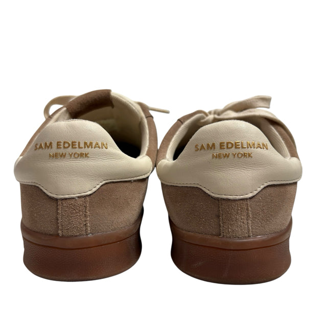 SAM EDELMAN Beige/Cream Suede Sneakers