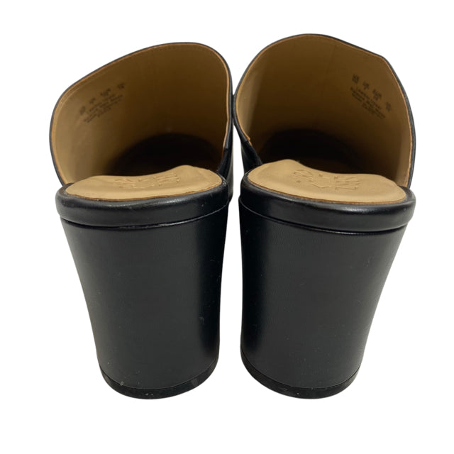NATURALIZER Size 9 Black Mule Leather SHOE