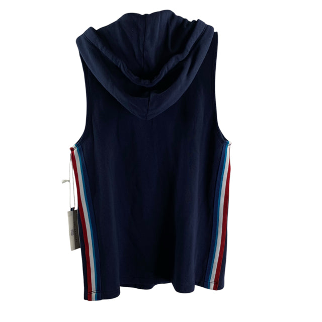 SOL ANGELES Size X-SMALL Navy Sleeveless Hoodie NWT TOP