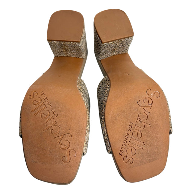 SEYCHELLES Size 8 Beige Slide Rattan NWOT SHOE