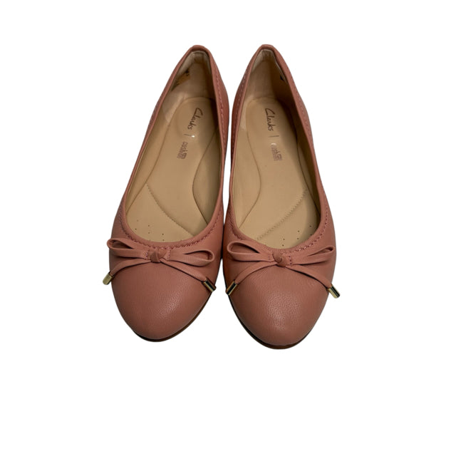 CLARKS Size 7 1/2 Blush Flats Leather NWOT SHOE