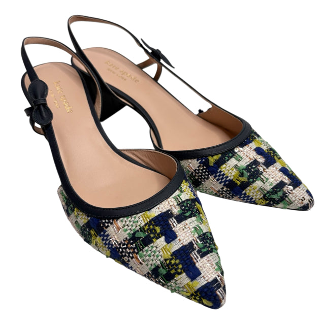 KATE SPADE Size 9 Multi Sling Tweed SHOE