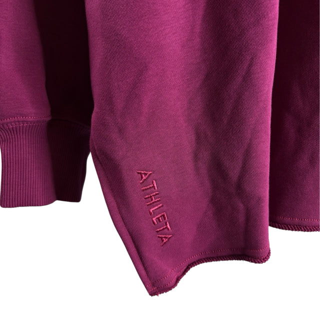ATHLETA Size X-LARGE Raspberry Long Sleeve Hoodie NWT TOP