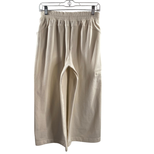 ATHLETA Size X-SMALL Cream Drawstring Wide Leg ACTIVE PANT