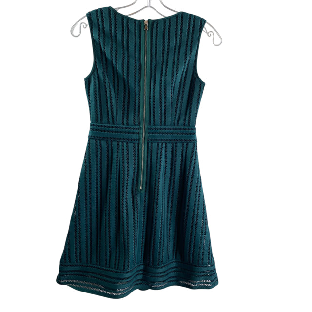 J CREW Size 0 PETITE Teal Textured Sleeveless Polyester NWT DRESS