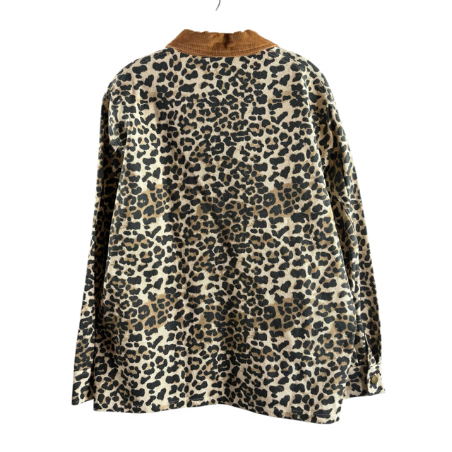 STORIA Size MEDIUM Tan/Black Animal Denim JACKET