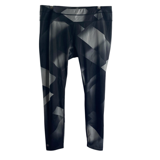 ATHLETA Size X-LARGE Black Print Leggings ACTIVE PANT