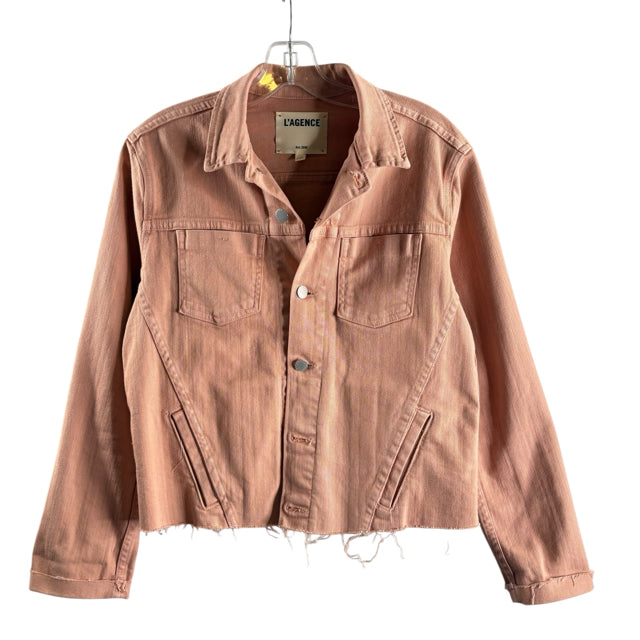 L'AGENCE Size LARGE Peach Denim JACKET
