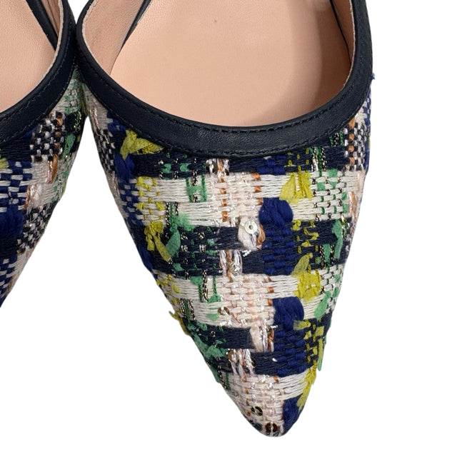 KATE SPADE Size 9 Multi Sling Tweed SHOE