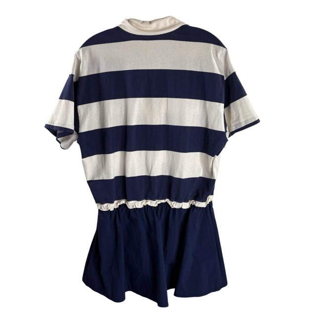DAILY PRACTICE Size MED Navy/White Short Sleeve DRESS