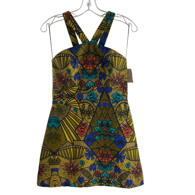 ZARA TRF Size MEDIUM Gold/Multi Print Strappy Polyester NWT DRESS