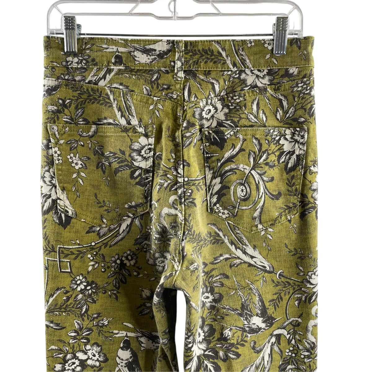 PILCRO Size 28 Green/Brown Floral Straight Leg JEANS
