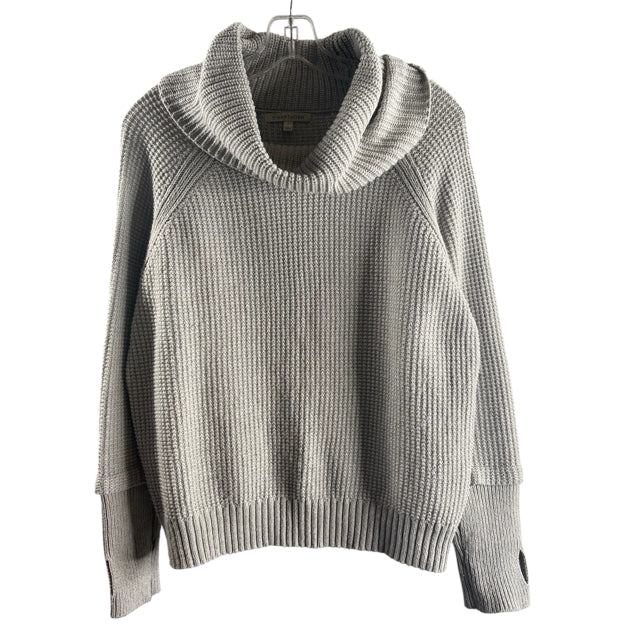 41 HAWTHORNE Size MEDIUM Gray Long Sleeve Cowl Neck Cotton Blend SWEATER