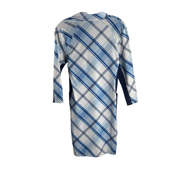 SAN SOLEIL Size SMALL Blue/White ACTIVE TOP