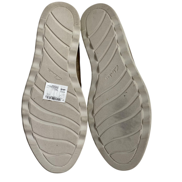 CLARKS Size 10 Gold Loafer Metallic SHOE