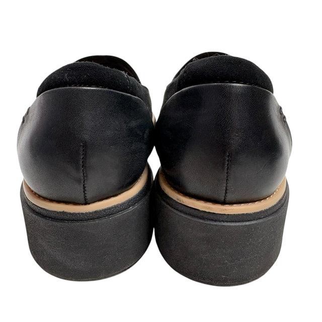 CLARKS Size 8 W Black Wedge Heel Suede NWOT SHOE