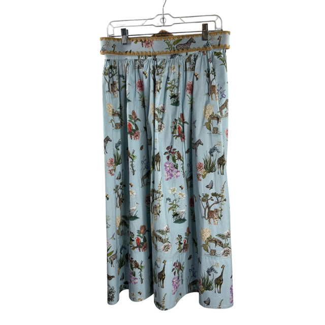 ANTONIO MELANI Size 6 Blue/Multi Animal Full SKIRT