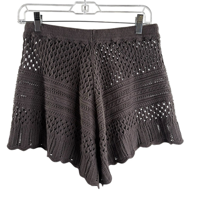 AE STUDIO Size X-SMALL Brown Crochet SHORTS