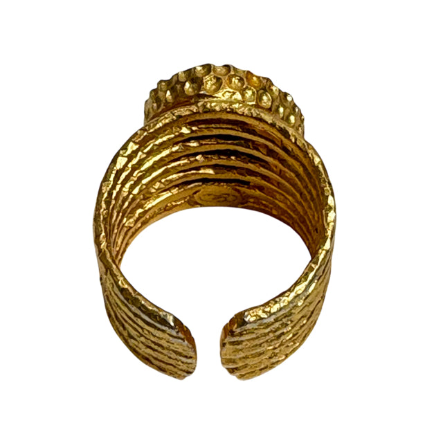 CHRISTINA GREENE 18K Gold Plated Gold Adjustable RING