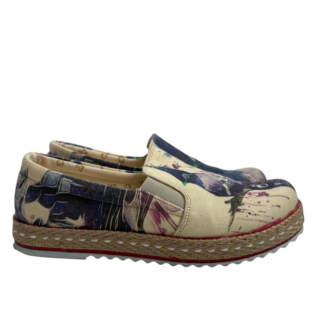 GOBY Size 37 Cream/Multi Flats Canvas SHOE
