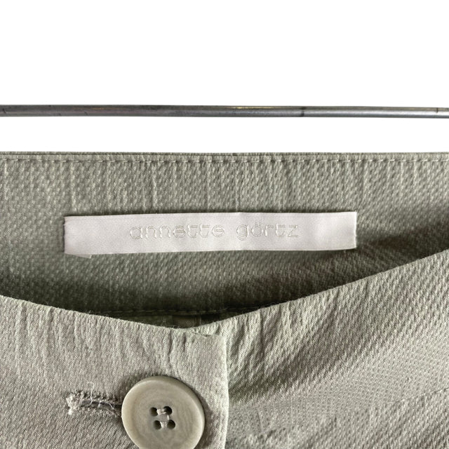 ANNETTE GORTZ Size 34 Sage Track Stripe Skinny Cotton Blend PANTS