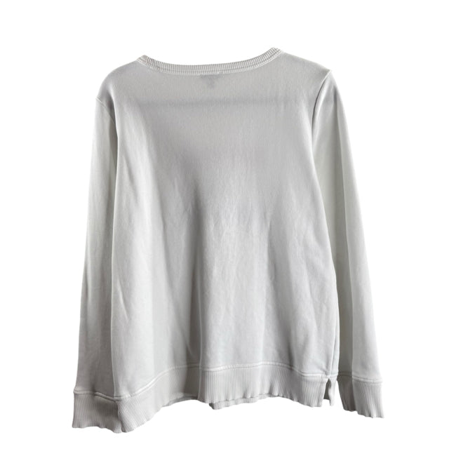 TALBOTS Size MED White Long Sleeve TOP