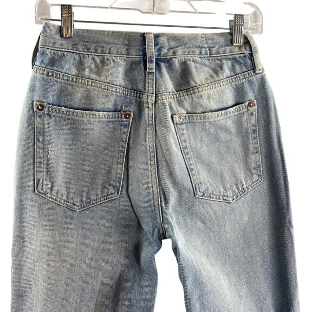 WE THE FREE Size 24 Light Blue Distressed Denim JEANS