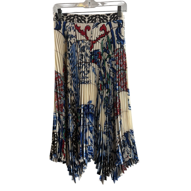 TORY BURCH Size 4 Multi Print Pleated SKIRT